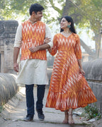 Orange Blossom Flair Ikat Family Set
