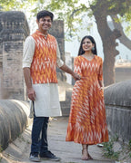 Orange Blossom Flair Ikat Family Set