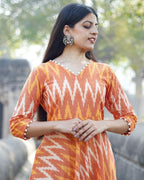 Orange Blossom Flair Ikat Couple Set