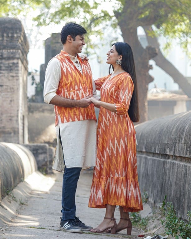 Orange Blossom Flair Ikat Family Set