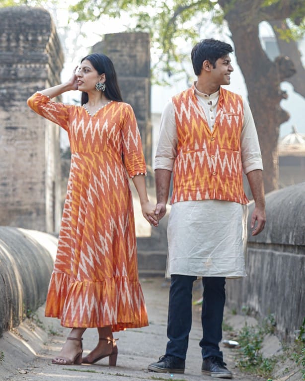 Orange Blossom Flair Ikat Family Set