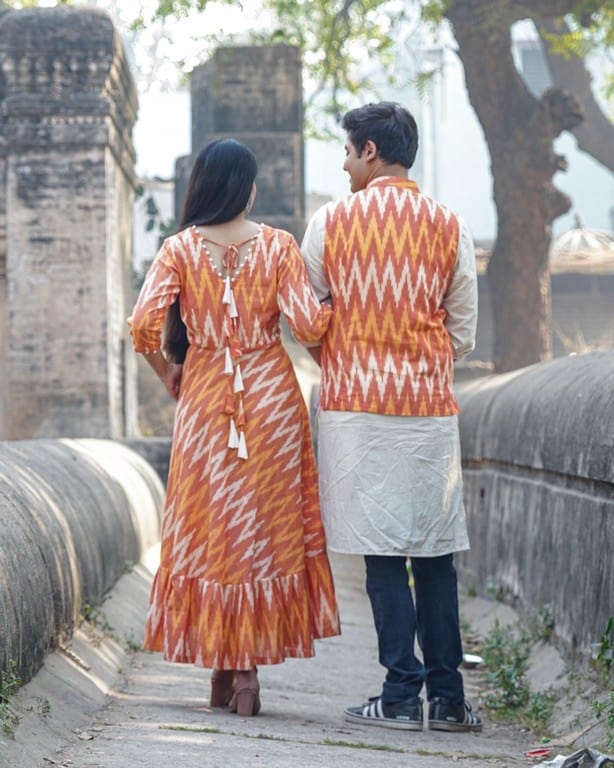 Orange Blossom Flair Ikat Family Set