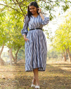 Grey Blast Dress with Belt