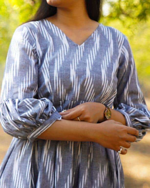 Grey Blast Dress with Belt