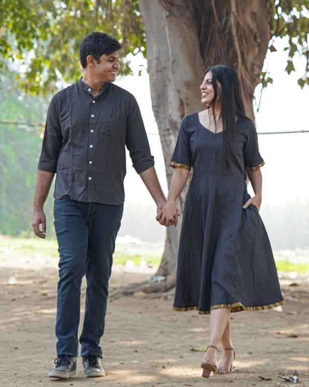 Black Kantha Couple Set Main image