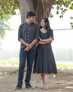 Black Kantha Couple Set