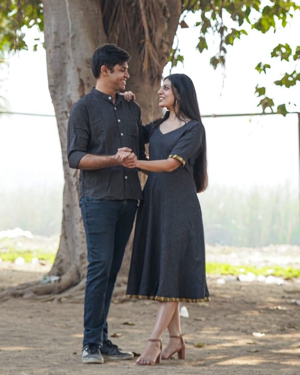 Black Kantha Couple Set