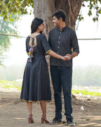 Black Kantha Couple Set