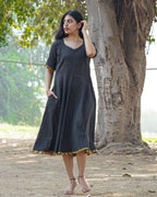 Black Kantha Dress
