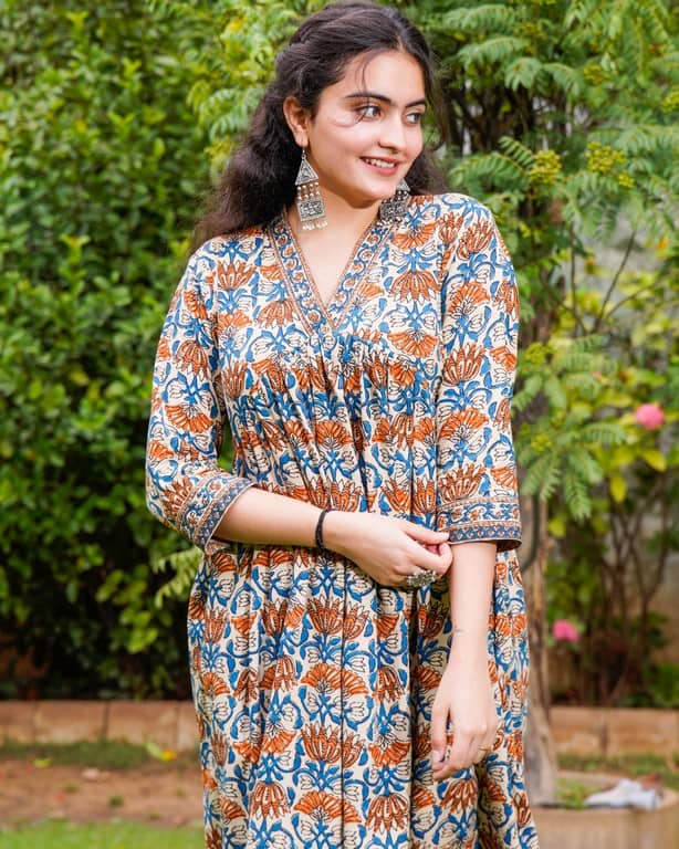Caramel Floral Dress