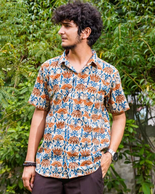 Caramel Floral Shirt