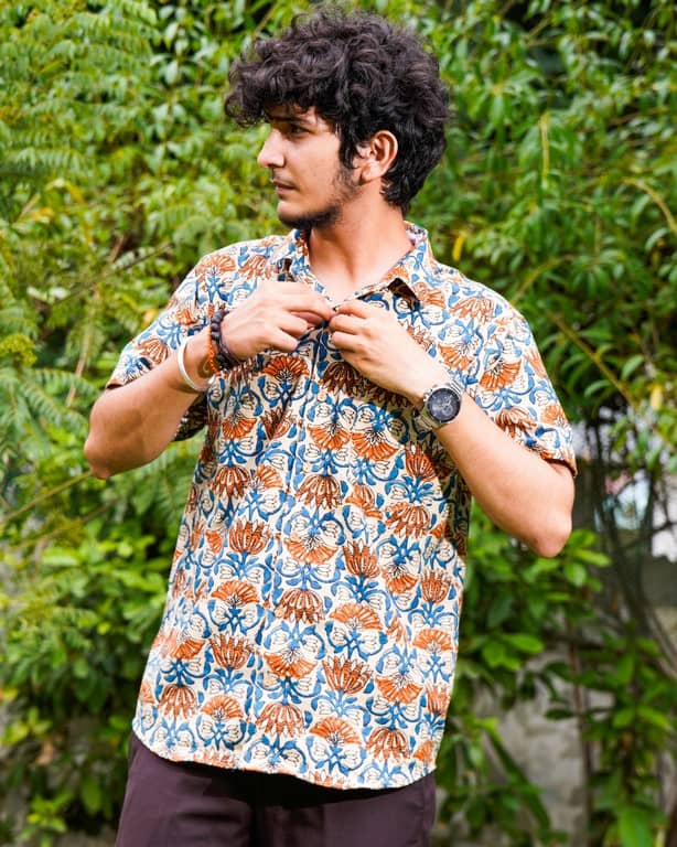 Caramel Floral Shirt