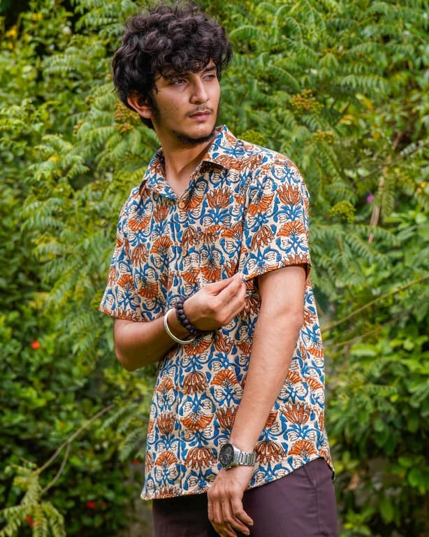 Caramel Floral Shirt