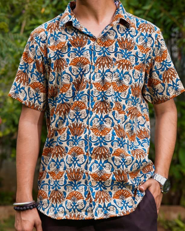 Caramel Floral Shirt