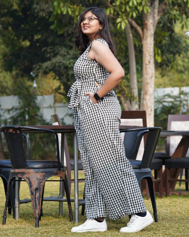 Ikat Checkered Jumpsuit