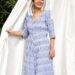 Blue & White Striped Jumpsuit
