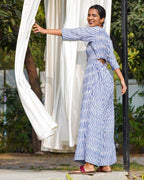 Blue & White Striped Jumpsuit