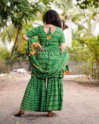 Green Ikat Sharara Kurta Set