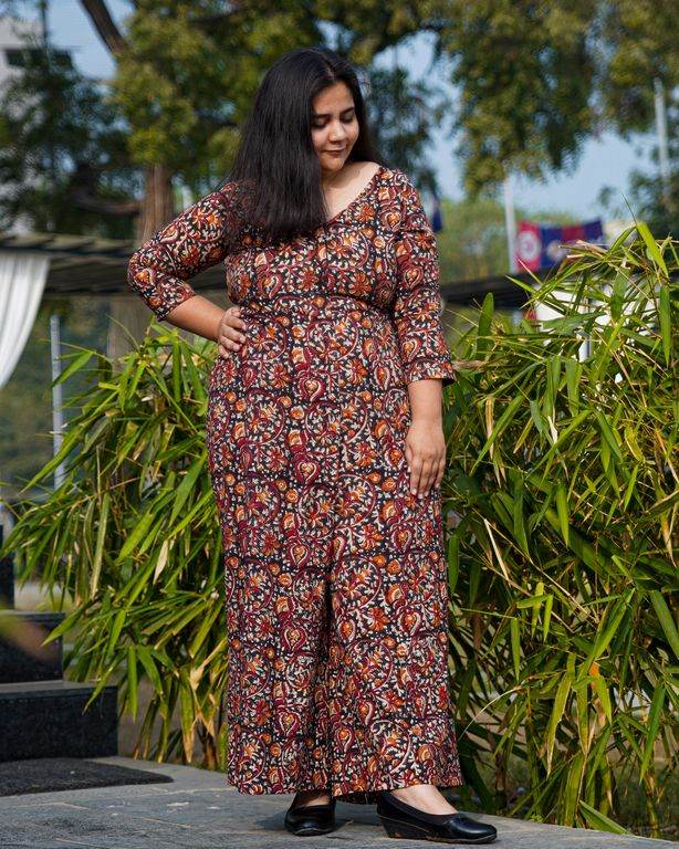 Black Maroon Jumpsuit Secondary image