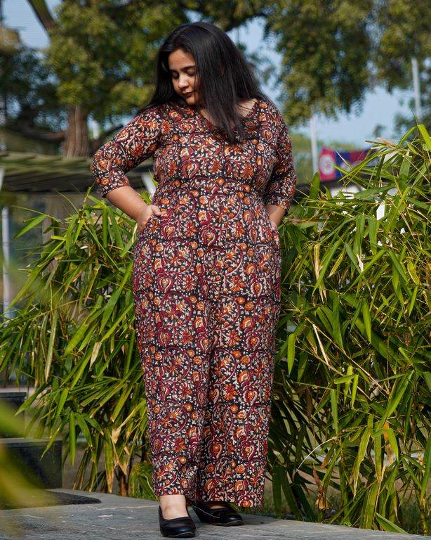 Black Maroon Jumpsuit