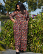 Black Maroon Jumpsuit