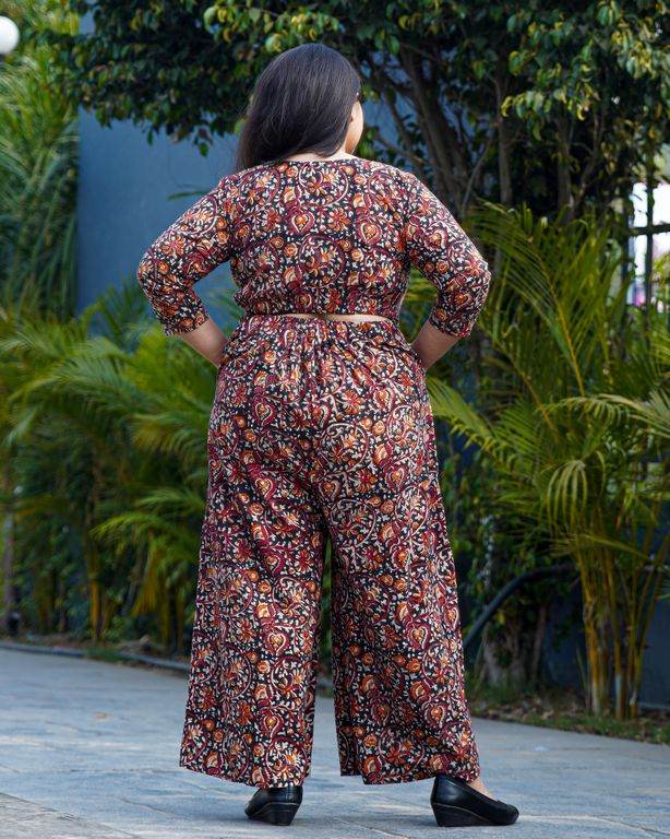 Black Maroon Jumpsuit
