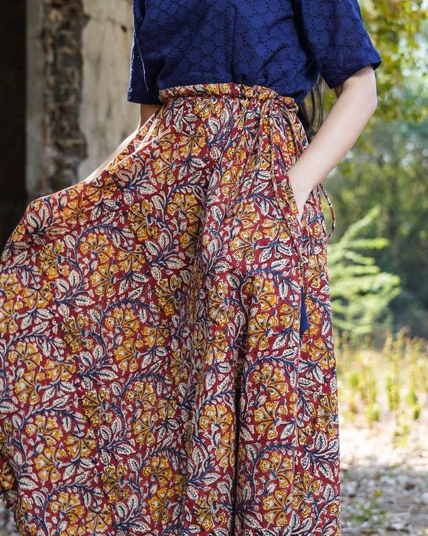 Leafy Wood Blue CutWork Dress