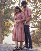 Brick Red Collared Couple Set