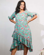 Aqua Blue Senorita Maternity Dress