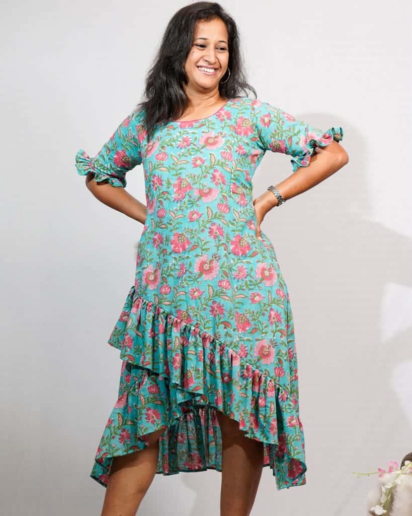 Aqua Blue Senorita Maternity Dress