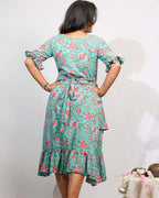 Aqua Blue Senorita Maternity Dress