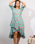 Aqua Blue Senorita Maternity Dress