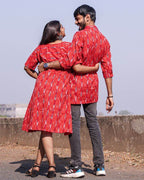 Red Shift Ikat Couple Set
