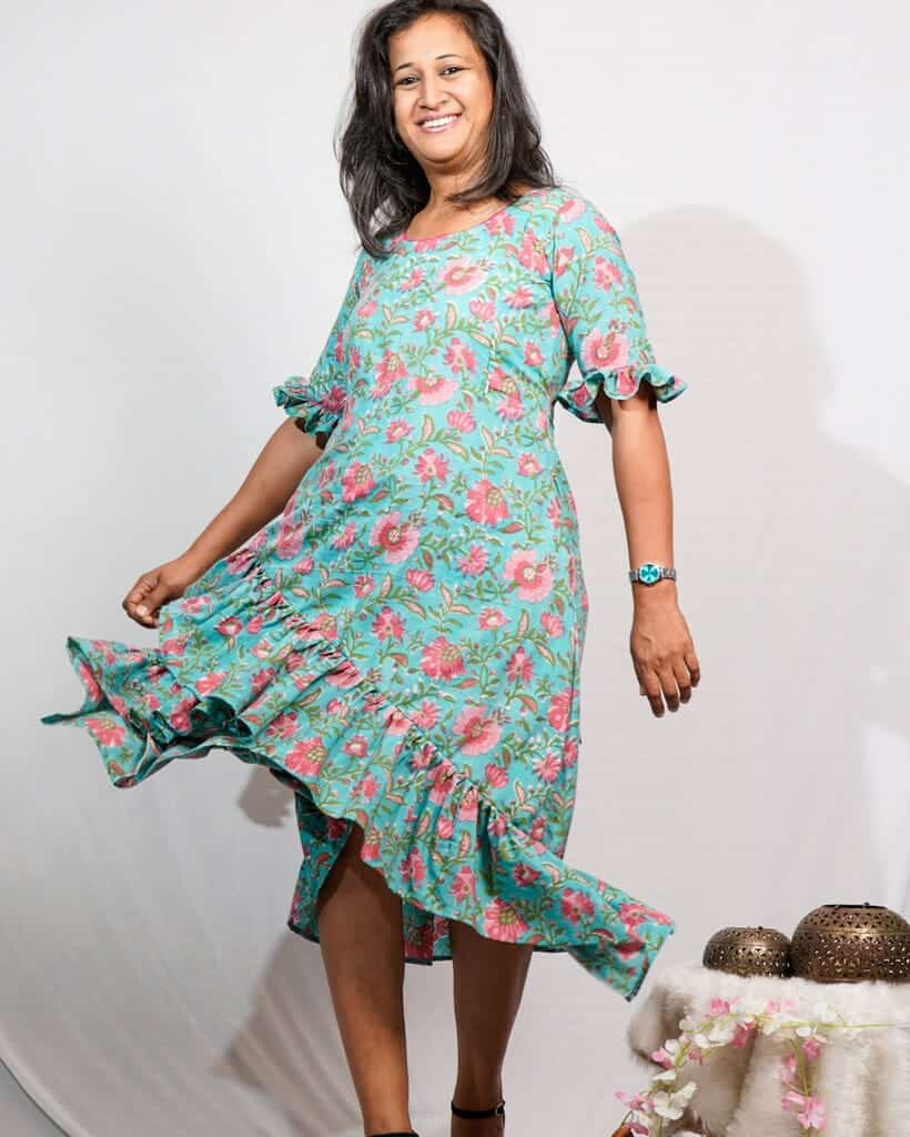 Aqua Blue Senorita Maternity Dress