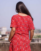 Red Shift Ikat Dress