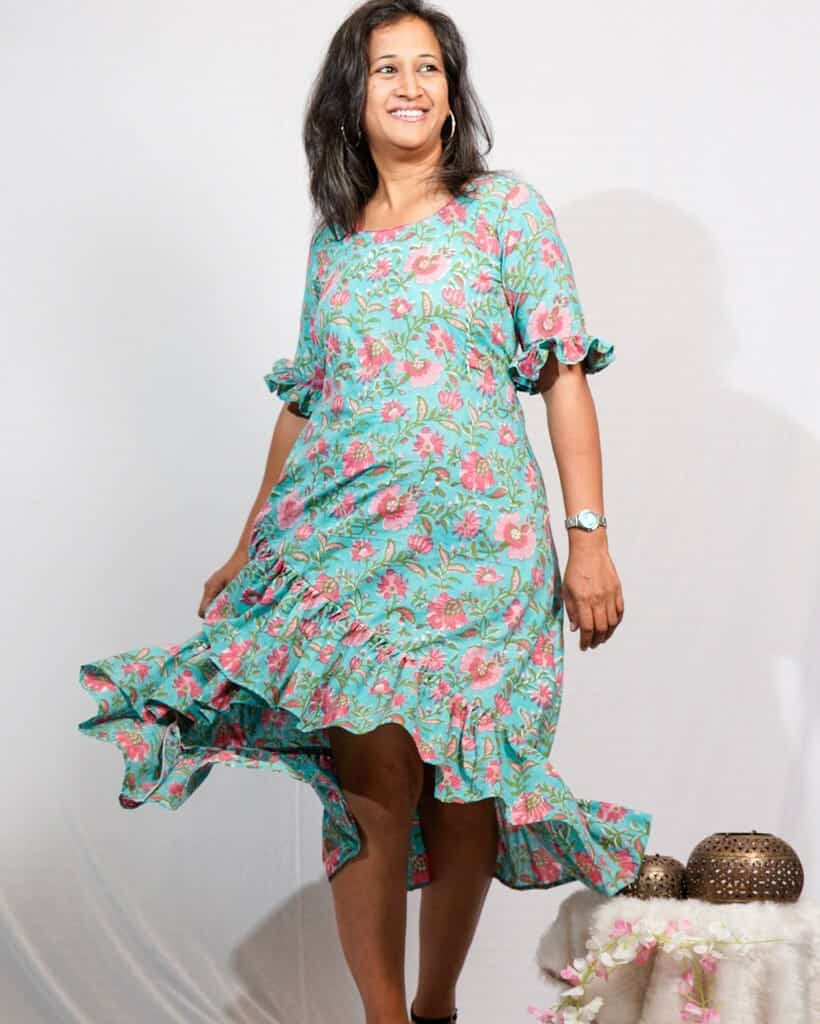 Aqua Blue Senorita Maternity Dress