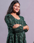Fern Green Ikat Maternity Dress