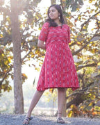Red Shift Ikat Maternity Dress