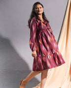 Maroon Panache Short Dress Maternity Dress