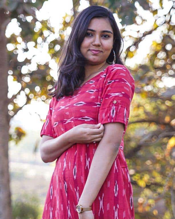 Red Shift Ikat Maternity Dress