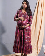 Maroon Panache Maternity Dress