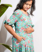 Aqua Blue Senorita Maternity Dress