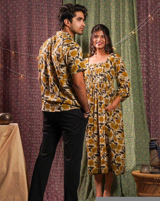 Yellow Cannas Couple Set