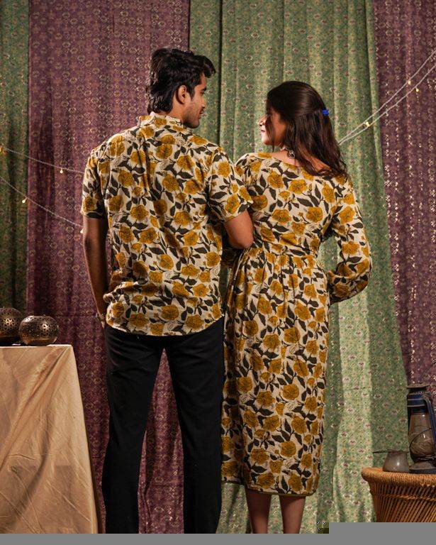 Yellow Cannas Couple Set