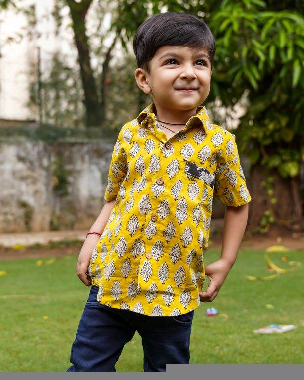 Leafing Yellow Kids Shirt