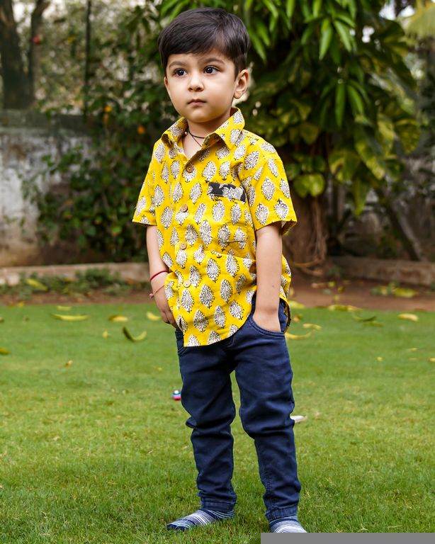 Leafing Yellow Kids Shirt