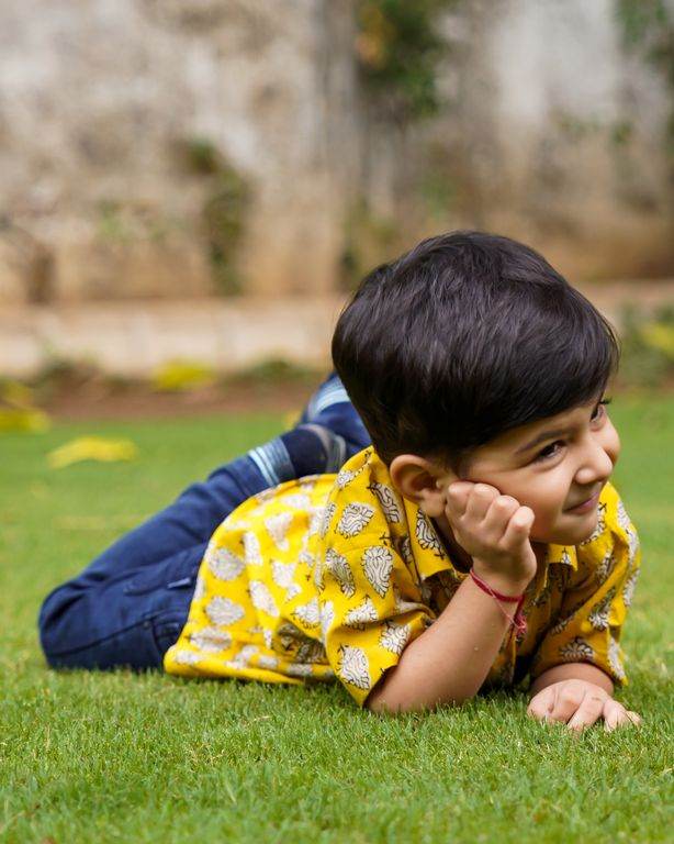 Leafing Yellow Kids Shirt