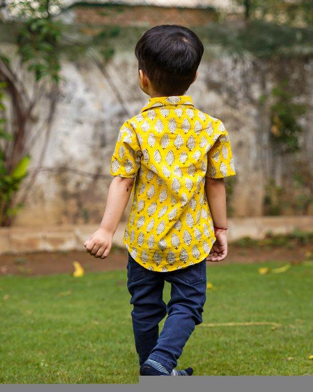 Leafing Yellow Kids Shirt