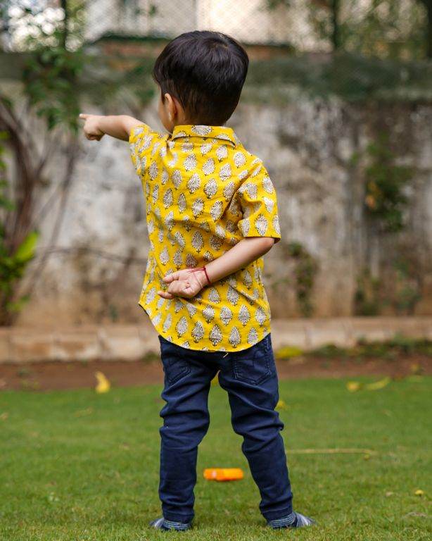 Leafing Yellow Kids Shirt