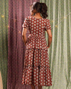 Rosy Vine Tiered Dress